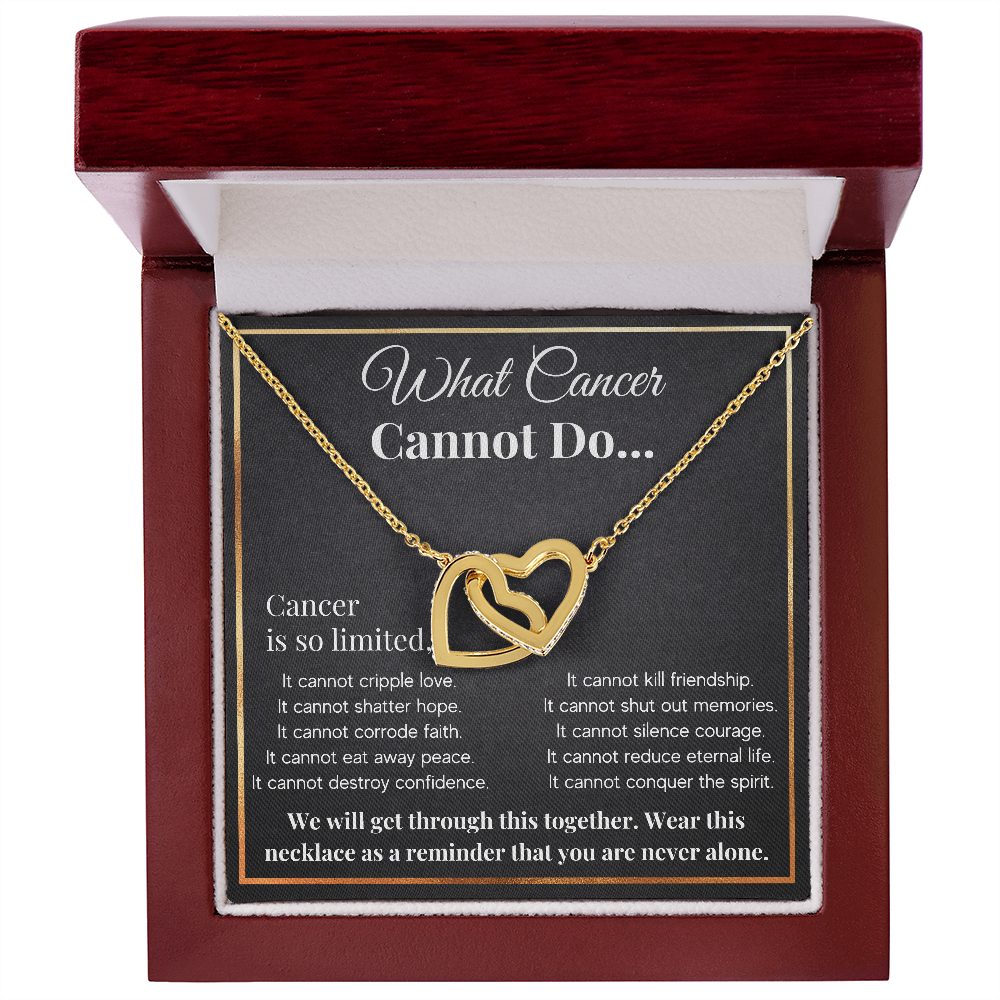 WHAT CANCER CANNOT DO INTERLOCKING NECKLACE GIFT SET