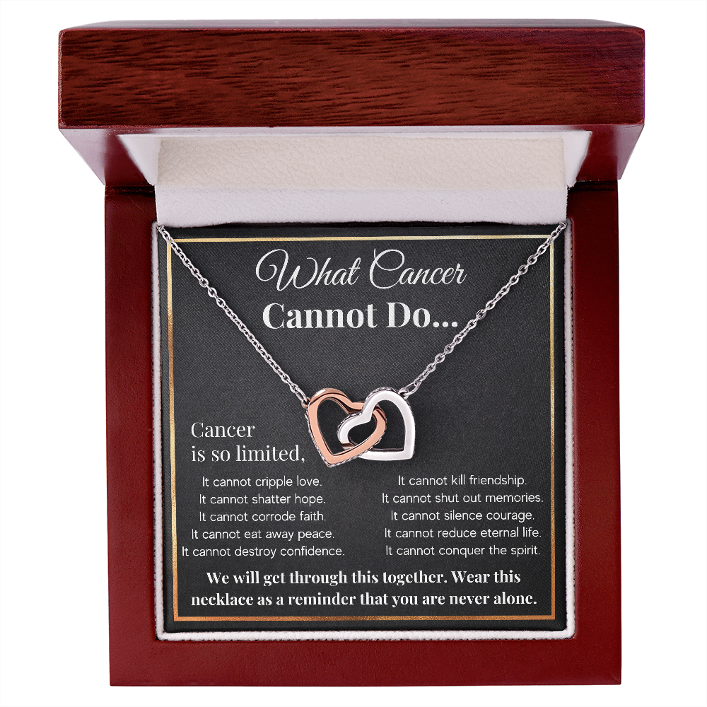 WHAT CANCER CANNOT DO INTERLOCKING NECKLACE GIFT SET
