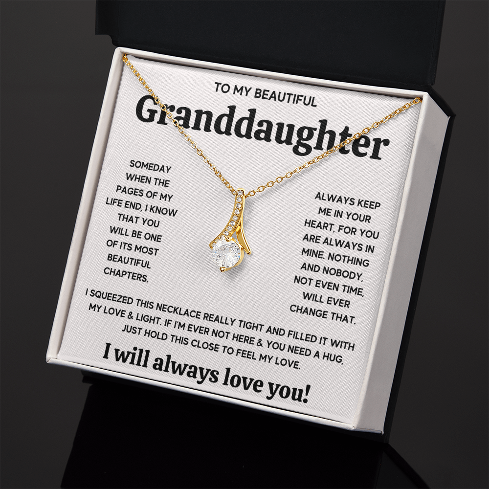TO MY GRANDDAUGHTER SQUEEZED GOLD ALLURING NECKLACE GIFT SET