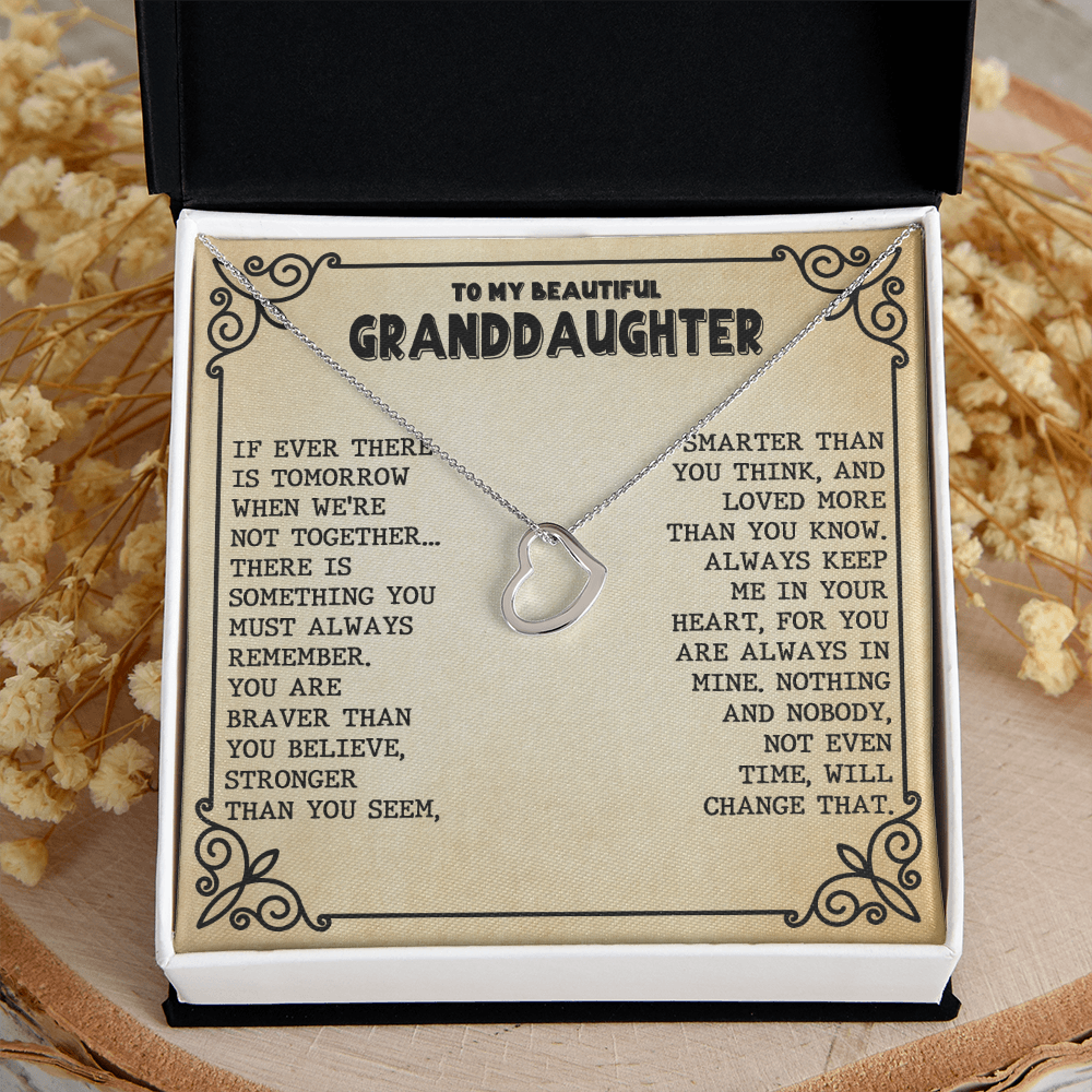 Granddaughter - Delightful - Delicate Hearts Necklace