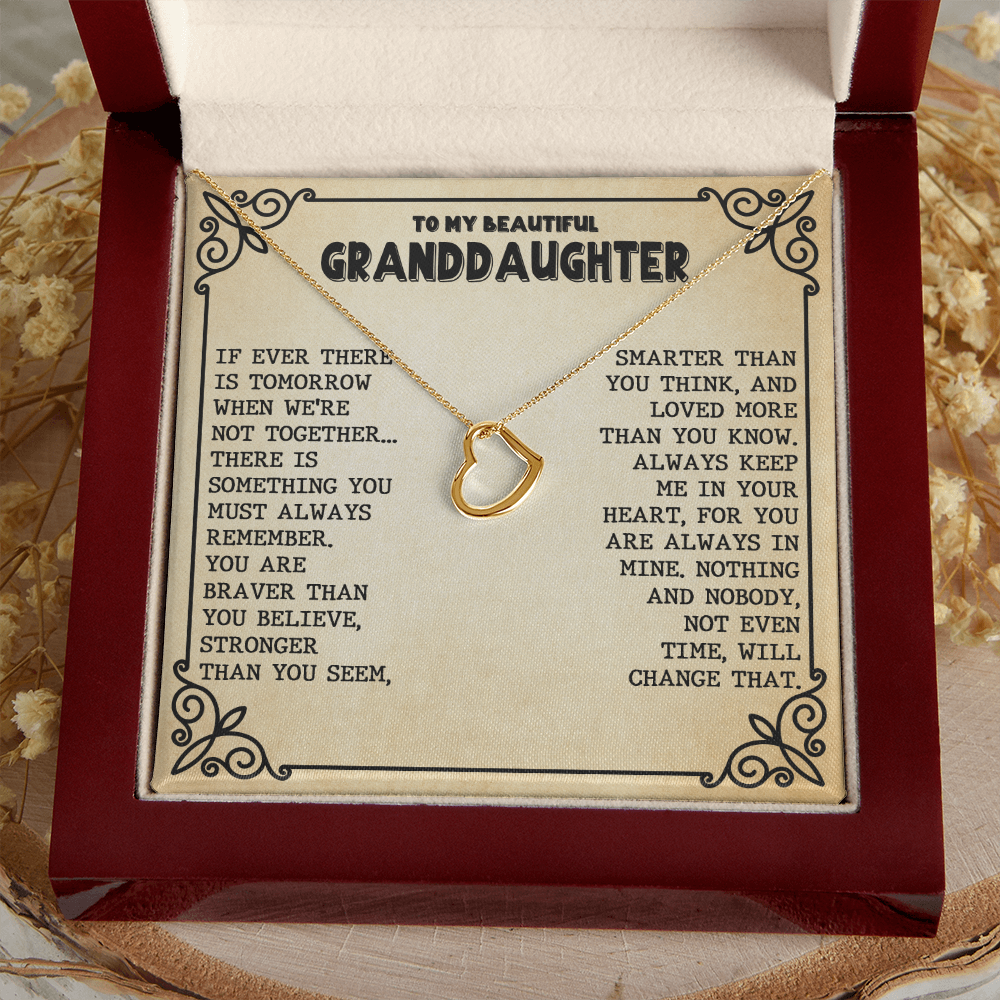Granddaughter - Delightful - Delicate Hearts Necklace