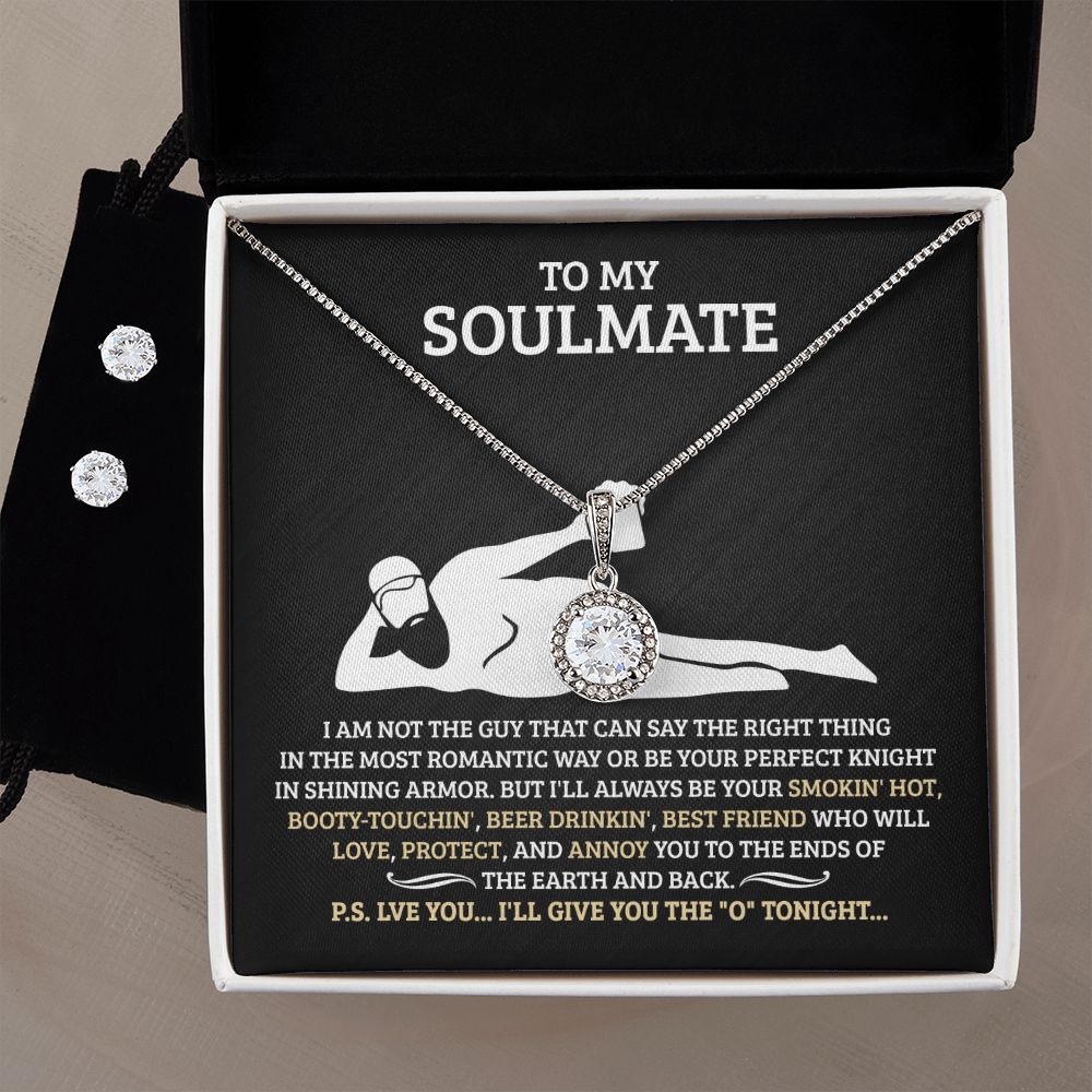 TO MY SOULMATE SMOOKIN HOT ETERNAL HOPE NECKLACE AND EARRINGS SET