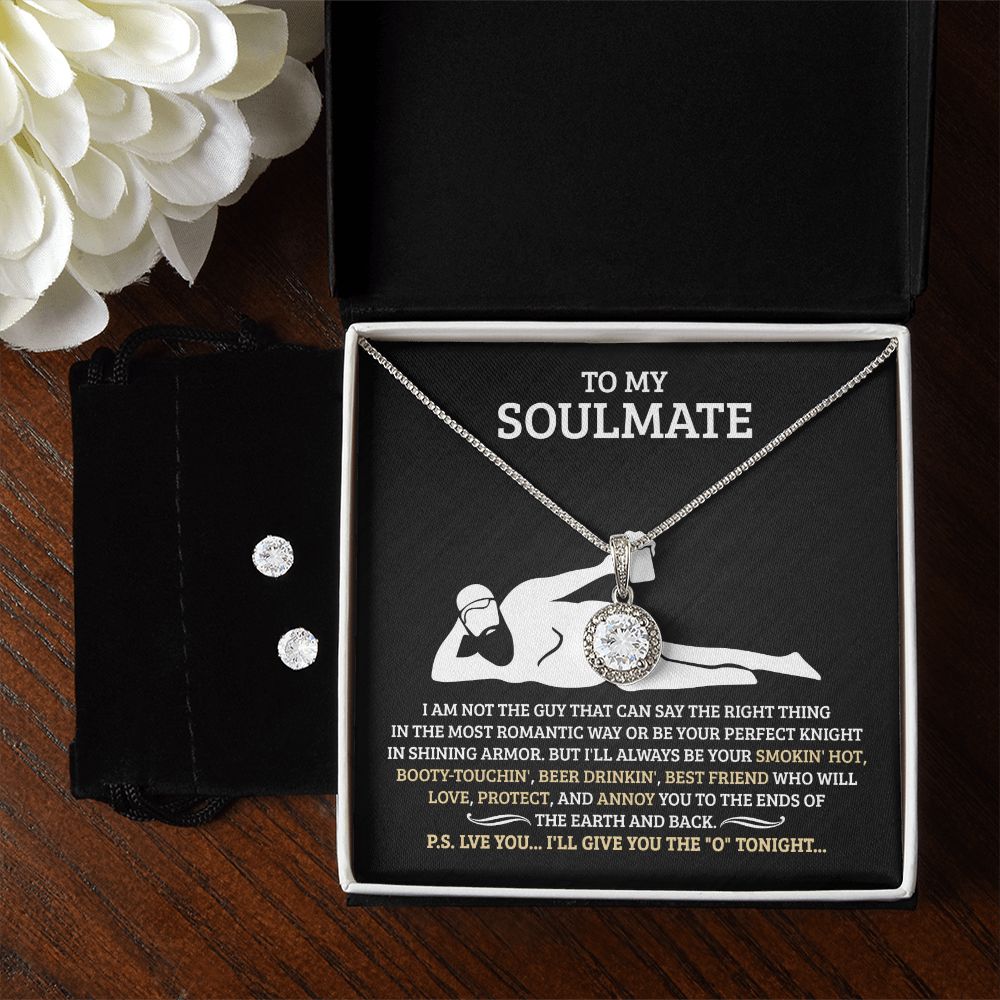 TO MY SOULMATE SMOOKIN HOT ETERNAL HOPE NECKLACE AND EARRINGS SET