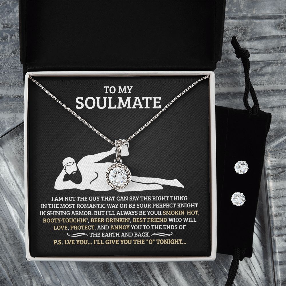 TO MY SOULMATE SMOOKIN HOT ETERNAL HOPE NECKLACE AND EARRINGS SET