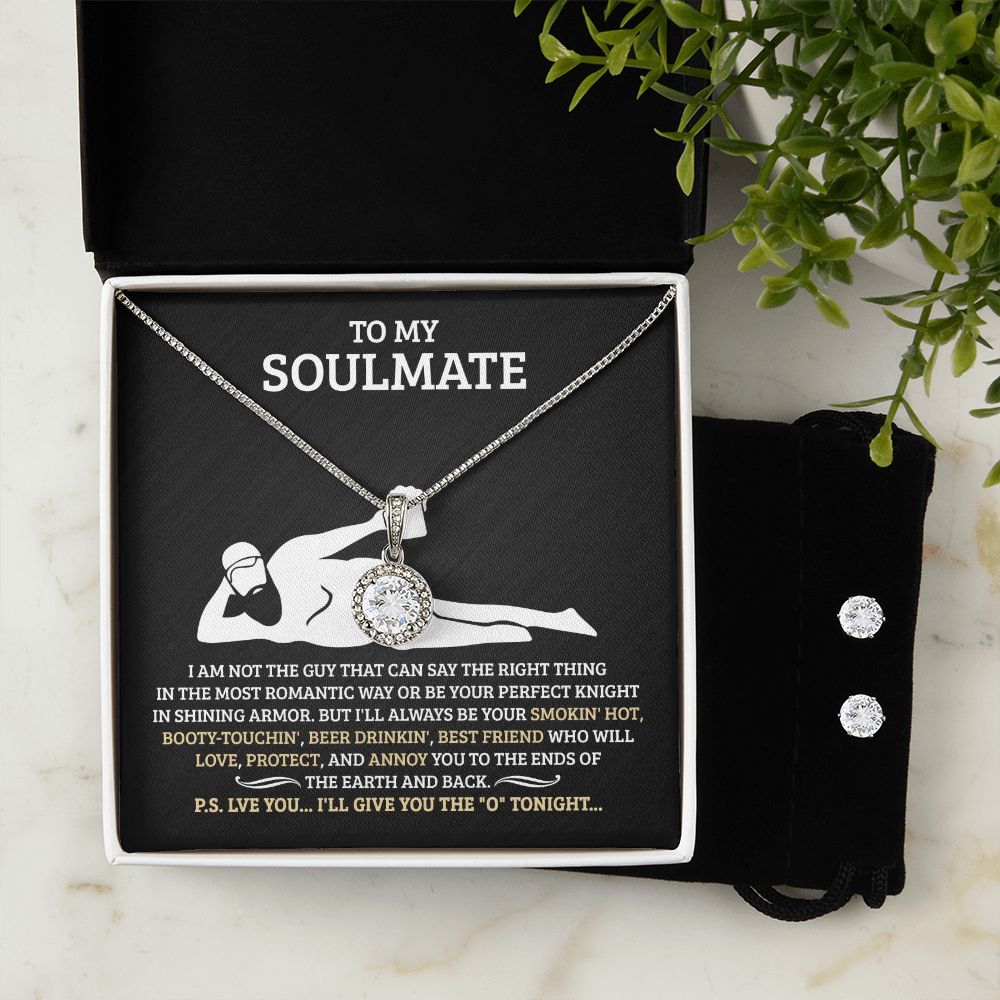 TO MY SOULMATE SMOOKIN HOT ETERNAL HOPE NECKLACE AND EARRINGS SET