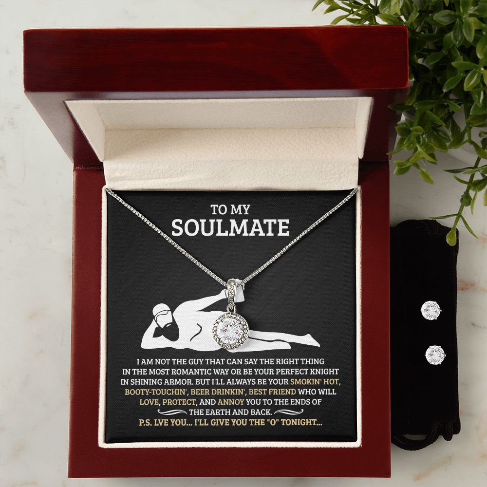 TO MY SOULMATE SMOOKIN HOT ETERNAL HOPE NECKLACE AND EARRINGS SET
