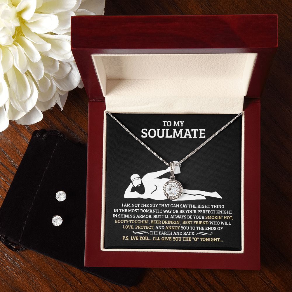 TO MY SOULMATE SMOOKIN HOT ETERNAL HOPE NECKLACE AND EARRINGS SET