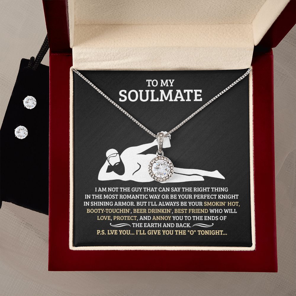 TO MY SOULMATE SMOOKIN HOT ETERNAL HOPE NECKLACE AND EARRINGS SET