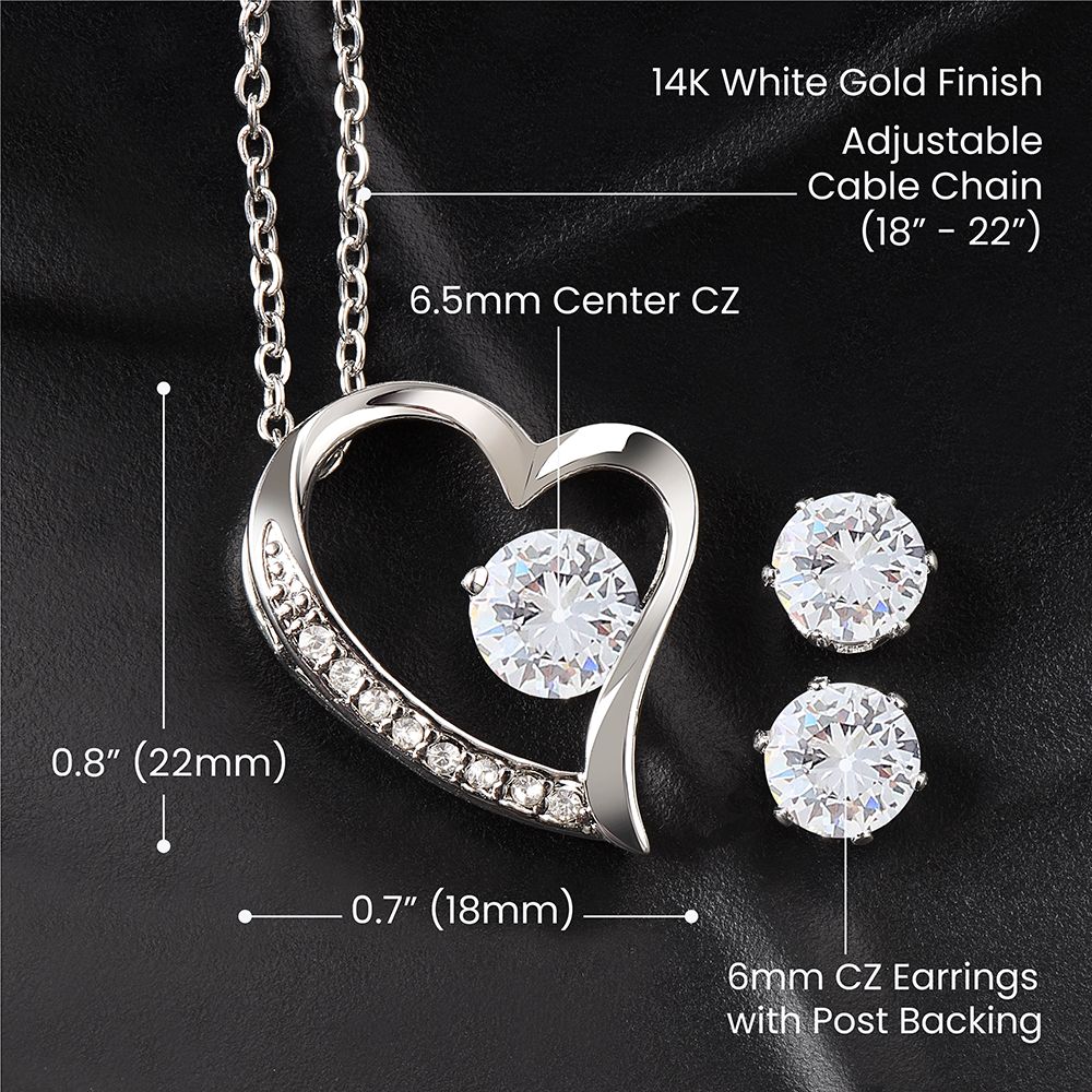 FOREVER LOVE NECKLACE AND EARRINGS SET