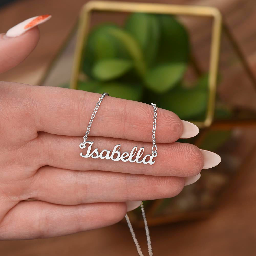 TO MY MOMMY BUMP NAME NECKLACE GIFT SET