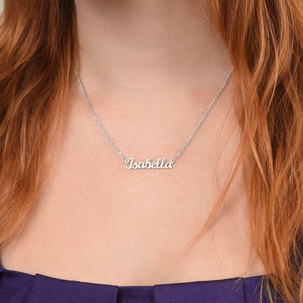 TO MY WIFE SOONER NAME NECKLACE GIFT SET