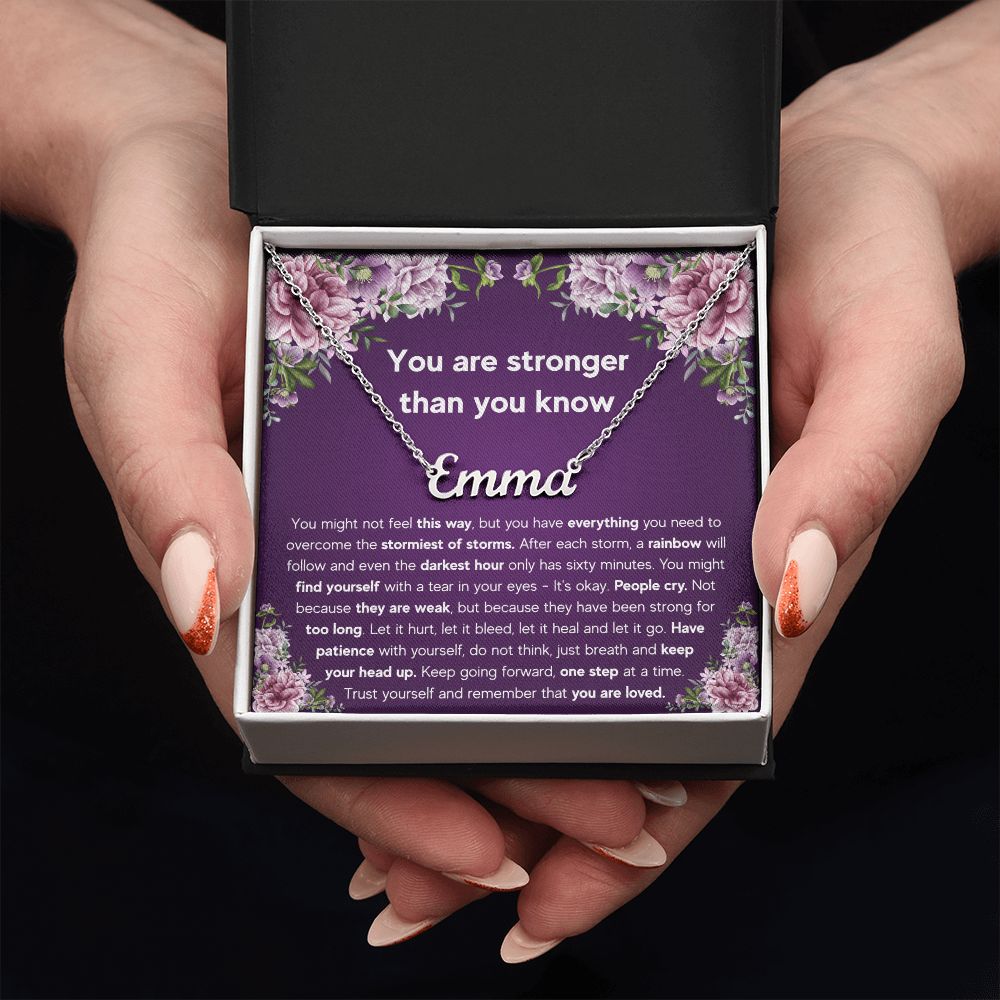 ENCOURAGEMENT STORM CUSTOM NAME NECKLACE