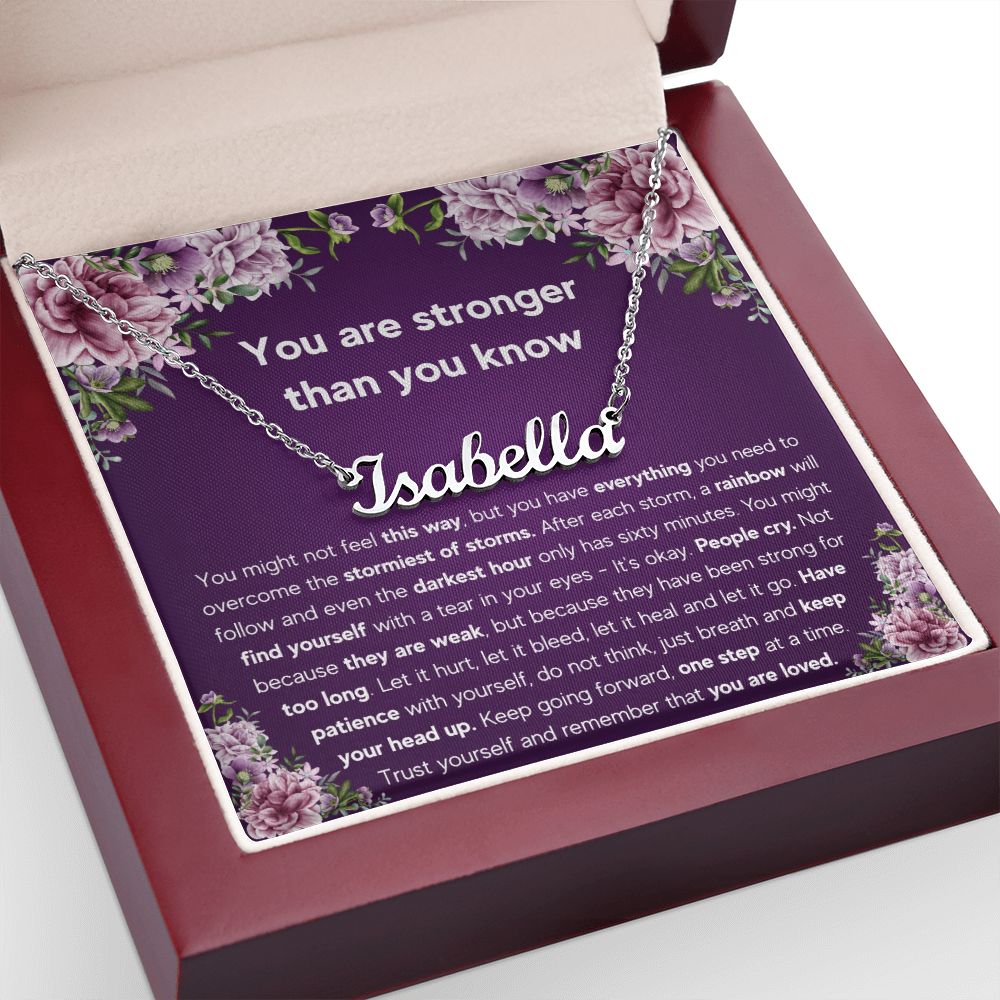 ENCOURAGEMENT STORM CUSTOM NAME NECKLACE