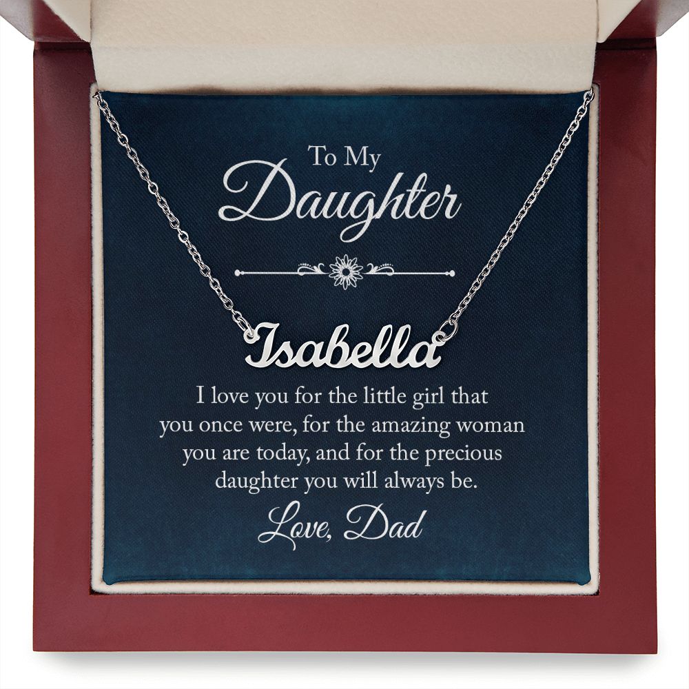 TO MY DAUGHTER LITTLE GIRL CUSTOM NAME NECKLACE GIFT SET