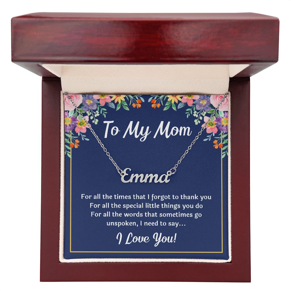 TO MY MOM FOR ALL NAME NECKLACE GIFT SET