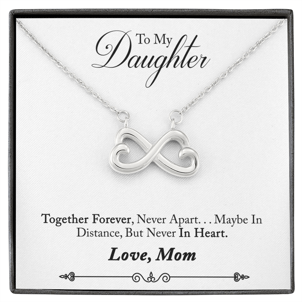 TO MY DAUGHTER IN HEART INFINITY NECKLACE GIFT SET