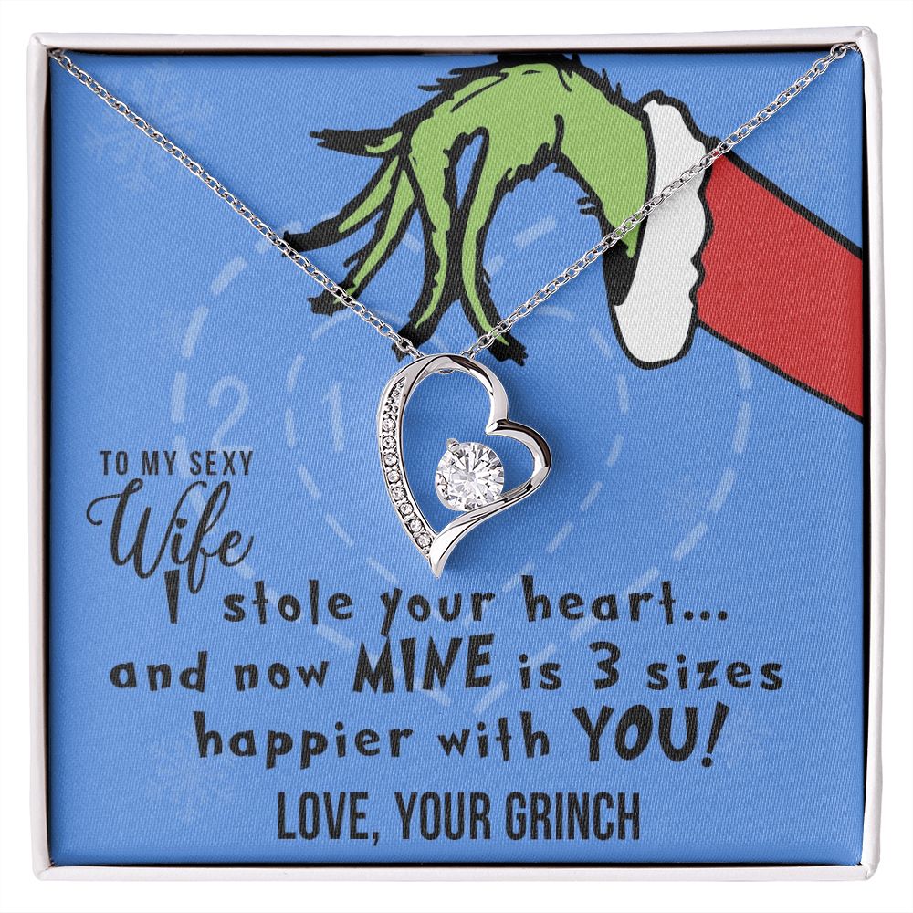 TO MY SEXY WIFE FOREVER LOVE NECKLACE GIFT SET - GRINCH