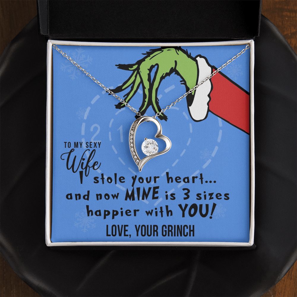 TO MY SEXY WIFE FOREVER LOVE NECKLACE GIFT SET - GRINCH