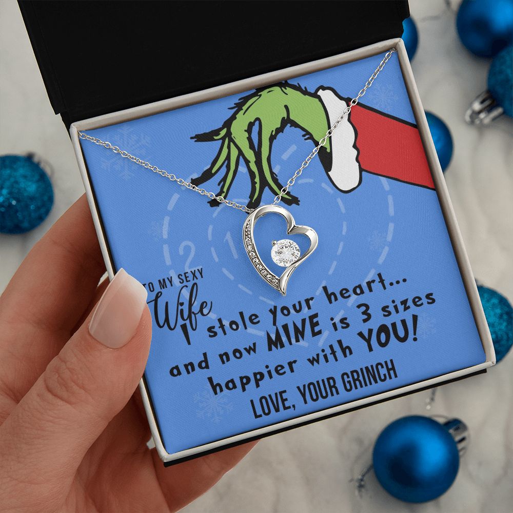 TO MY SEXY WIFE FOREVER LOVE NECKLACE GIFT SET - GRINCH