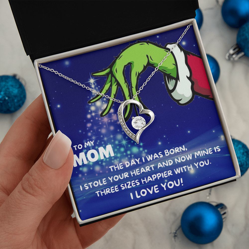 TO MY MOM FOREVER LOVE NECKLACE GIFT SET - GRINCH