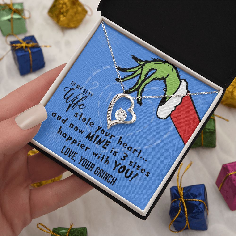 TO MY SEXY WIFE FOREVER LOVE NECKLACE GIFT SET - GRINCH