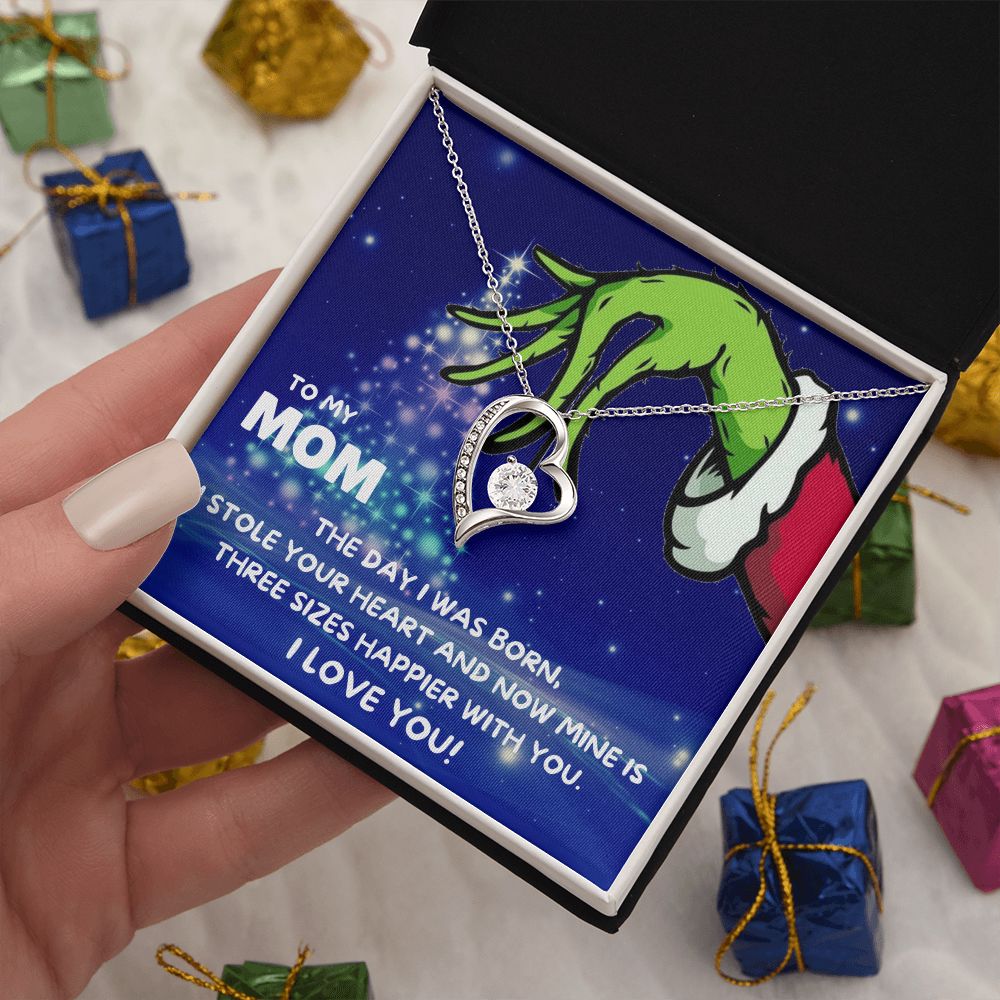 TO MY MOM FOREVER LOVE NECKLACE GIFT SET - GRINCH