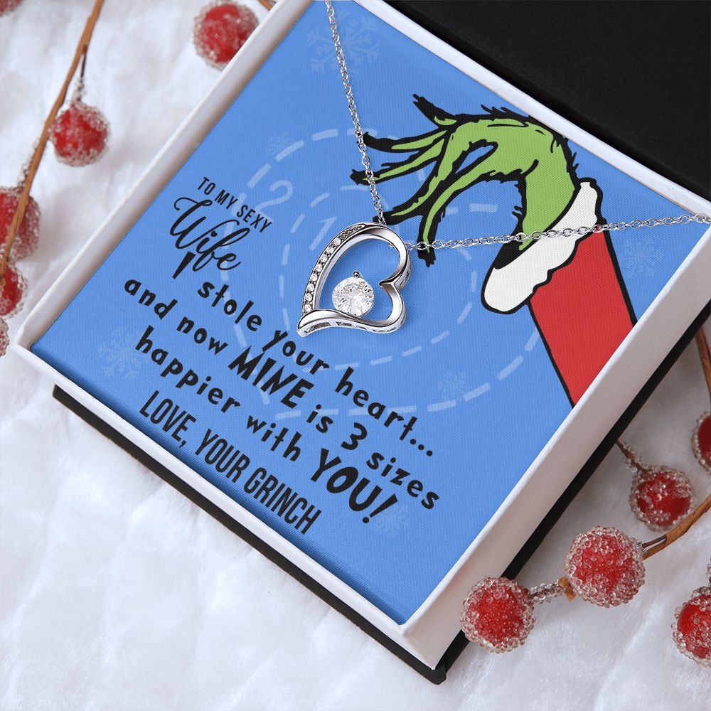 TO MY SEXY WIFE FOREVER LOVE NECKLACE GIFT SET - GRINCH