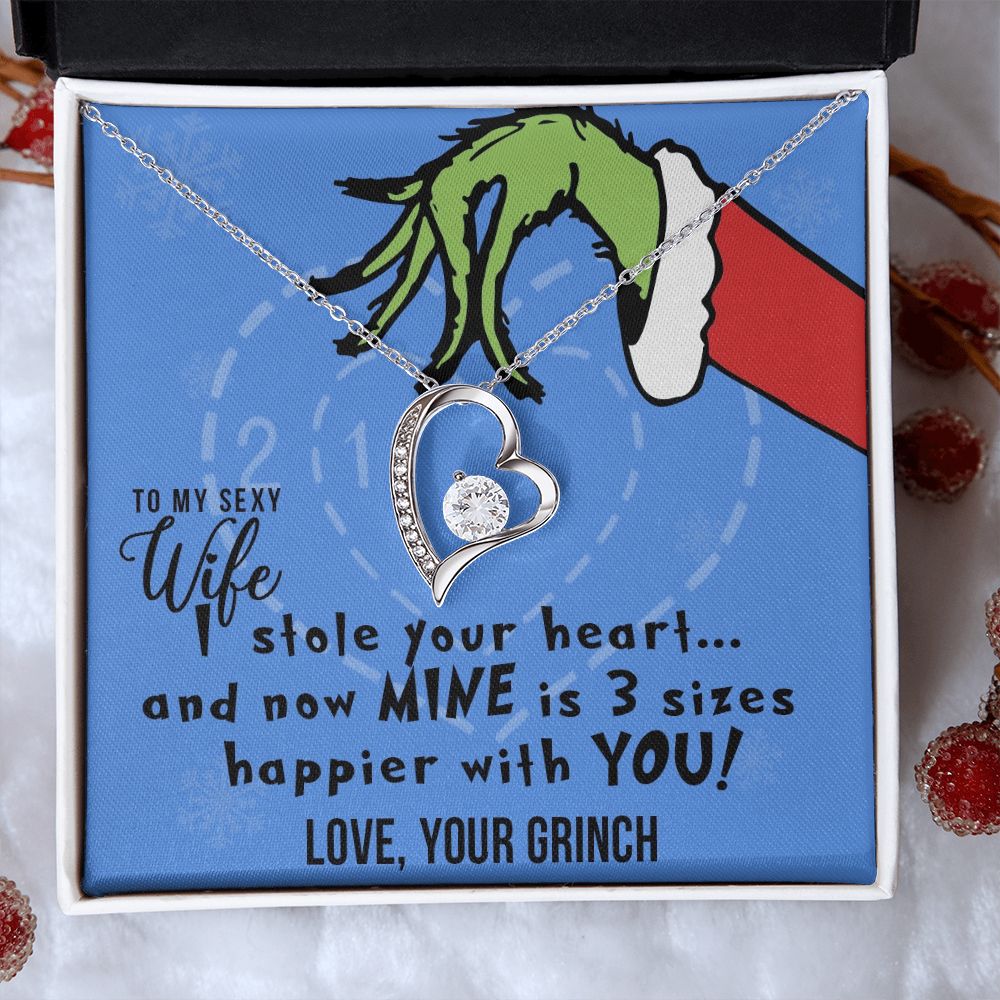 TO MY SEXY WIFE FOREVER LOVE NECKLACE GIFT SET - GRINCH