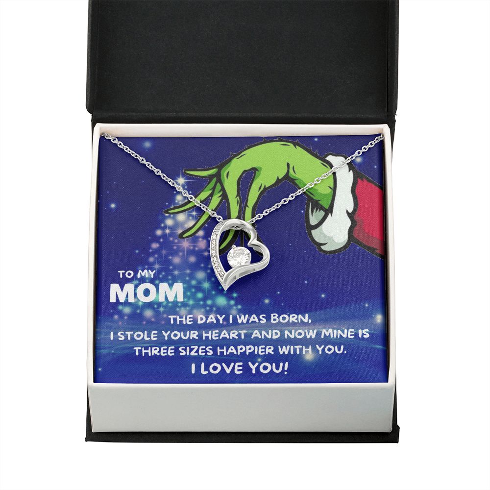 TO MY MOM FOREVER LOVE NECKLACE GIFT SET - GRINCH