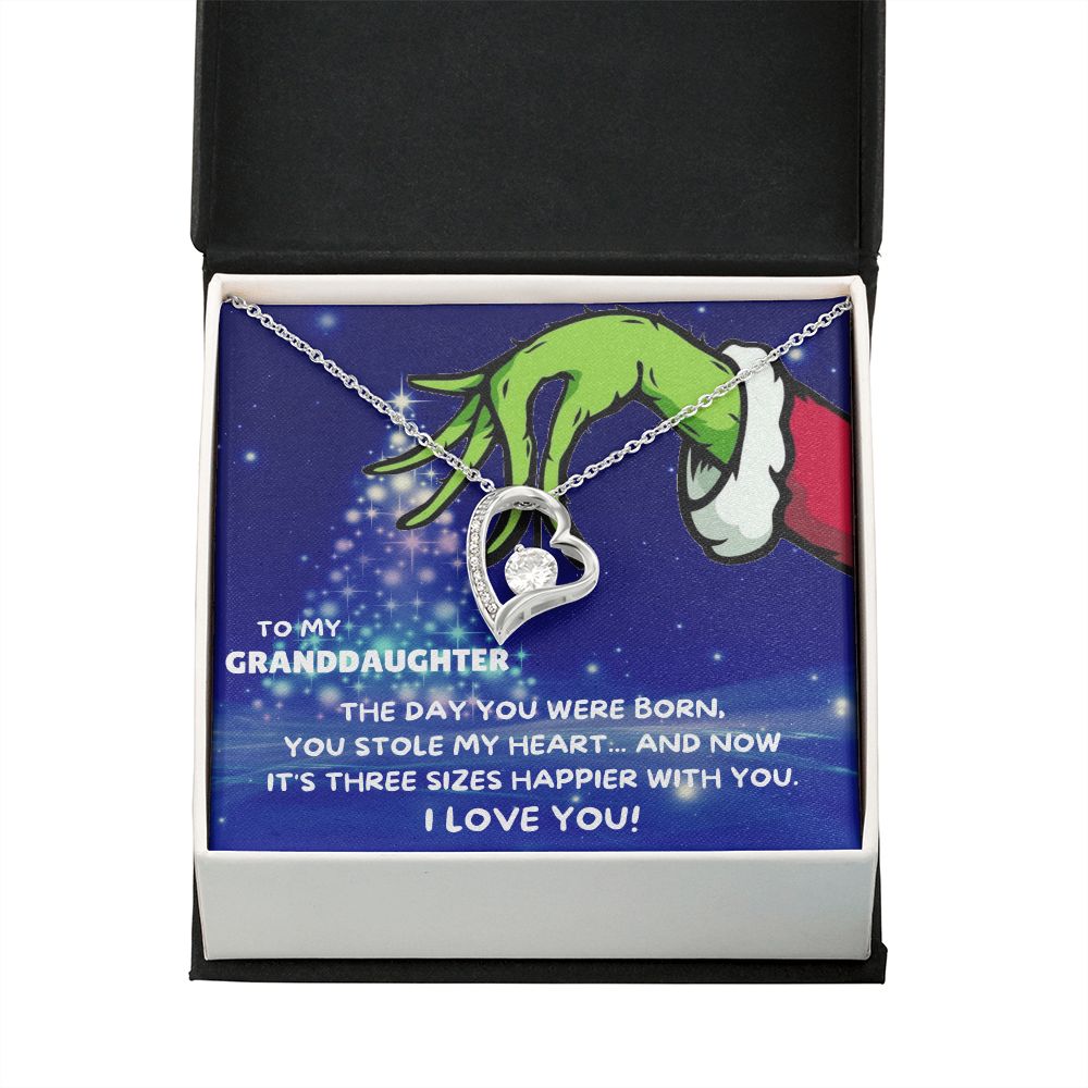 TO MY GRANDDAUGHTER FOREVER LOVE NECKLACE GIFT SET - GRINCH