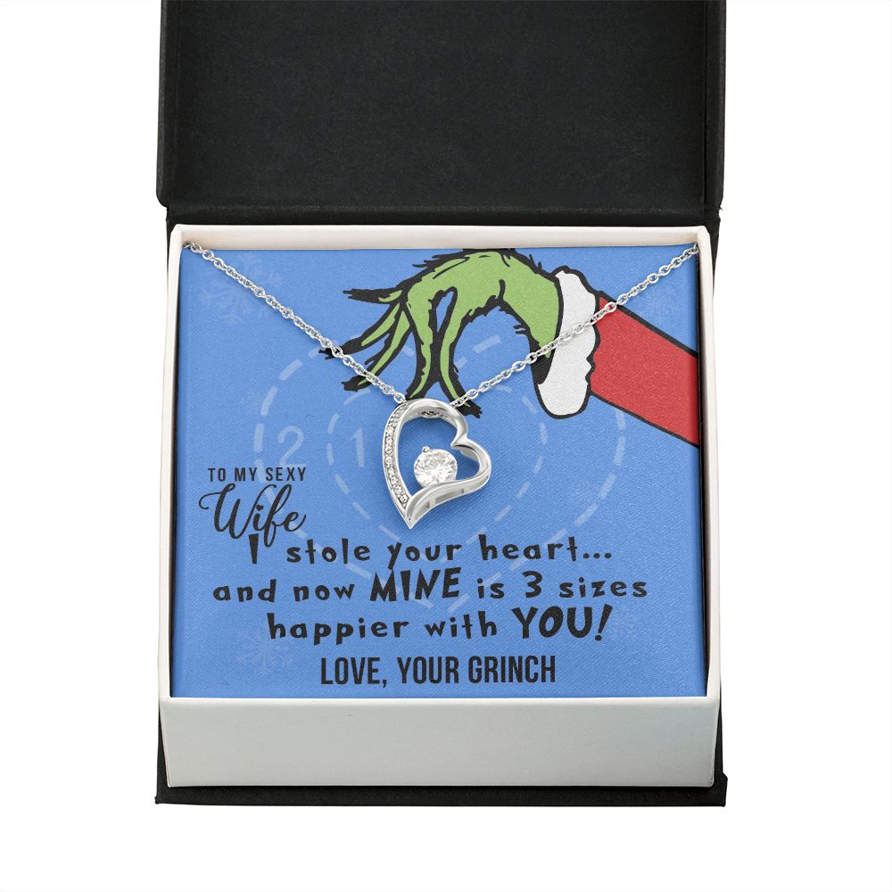 TO MY SEXY WIFE FOREVER LOVE NECKLACE GIFT SET - GRINCH