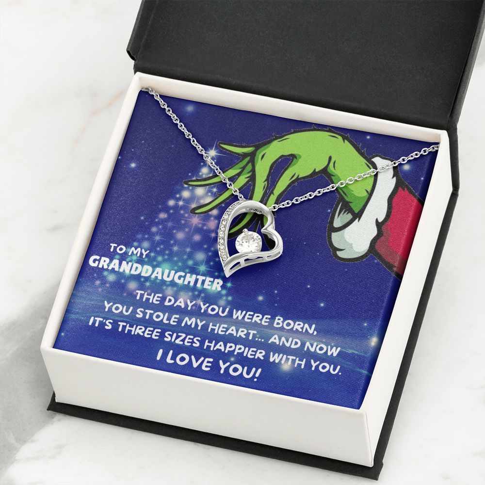 TO MY GRANDDAUGHTER FOREVER LOVE NECKLACE GIFT SET - GRINCH