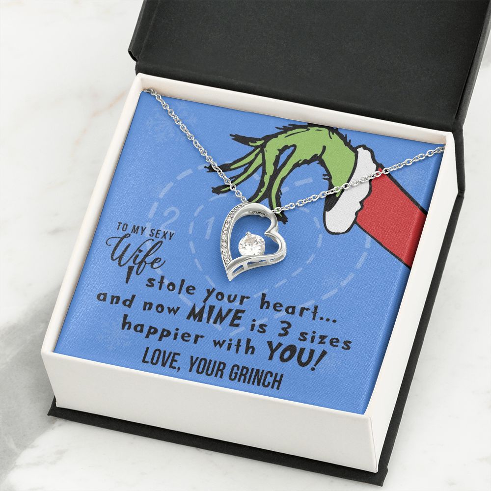 TO MY SEXY WIFE FOREVER LOVE NECKLACE GIFT SET - GRINCH