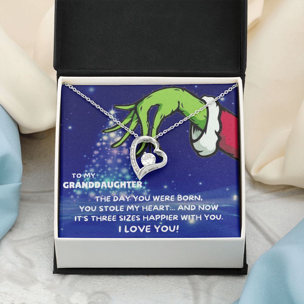 TO MY GRANDDAUGHTER FOREVER LOVE NECKLACE GIFT SET - GRINCH