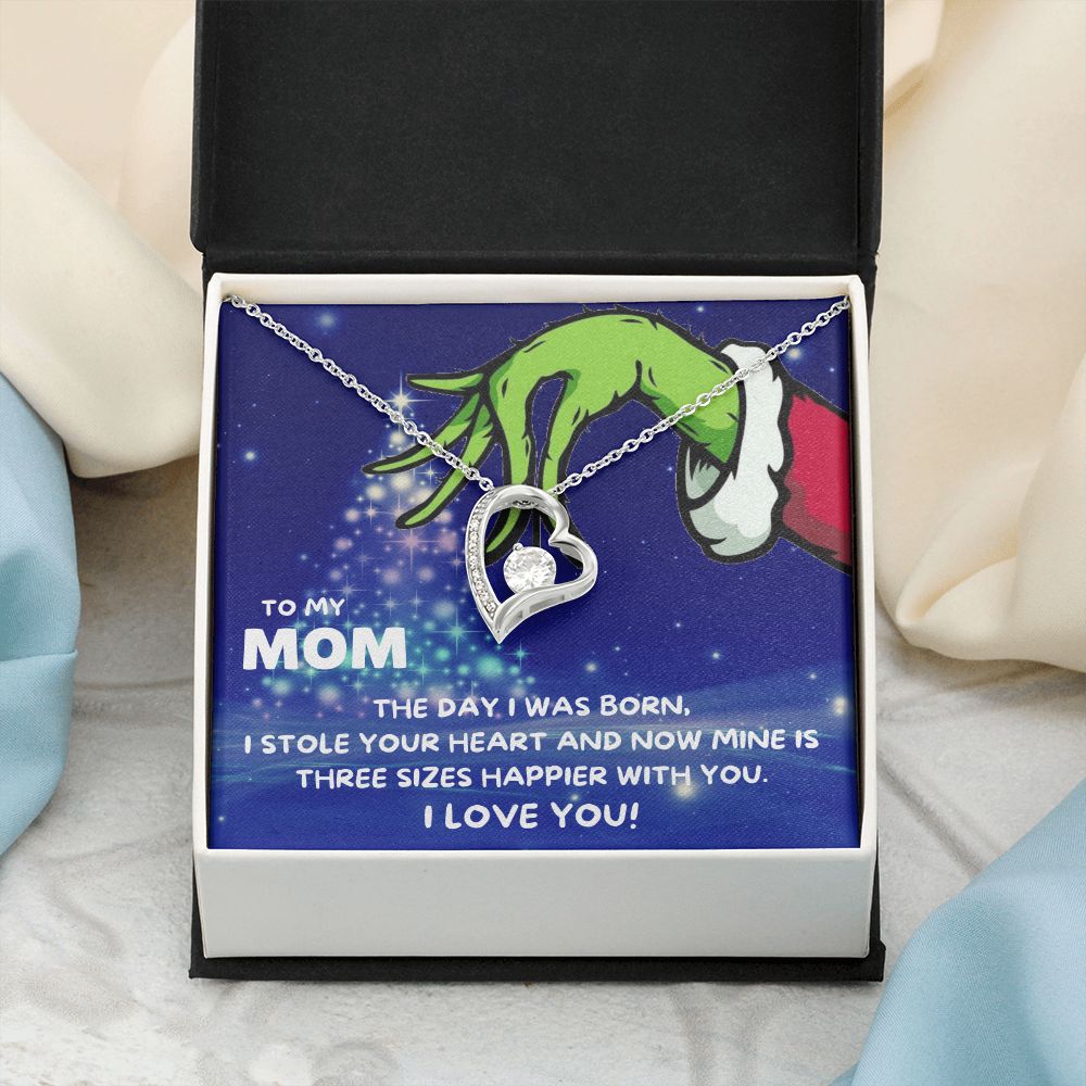 TO MY MOM FOREVER LOVE NECKLACE GIFT SET - GRINCH