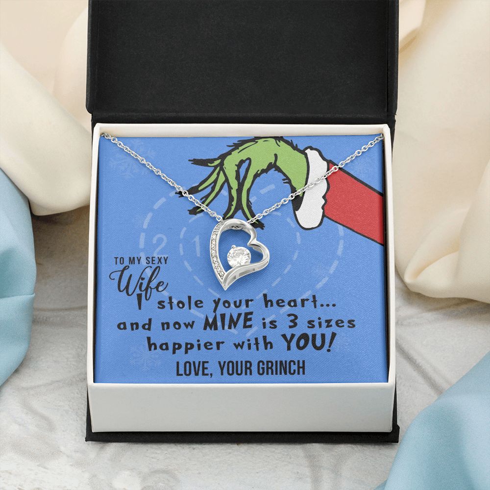 TO MY SEXY WIFE FOREVER LOVE NECKLACE GIFT SET - GRINCH