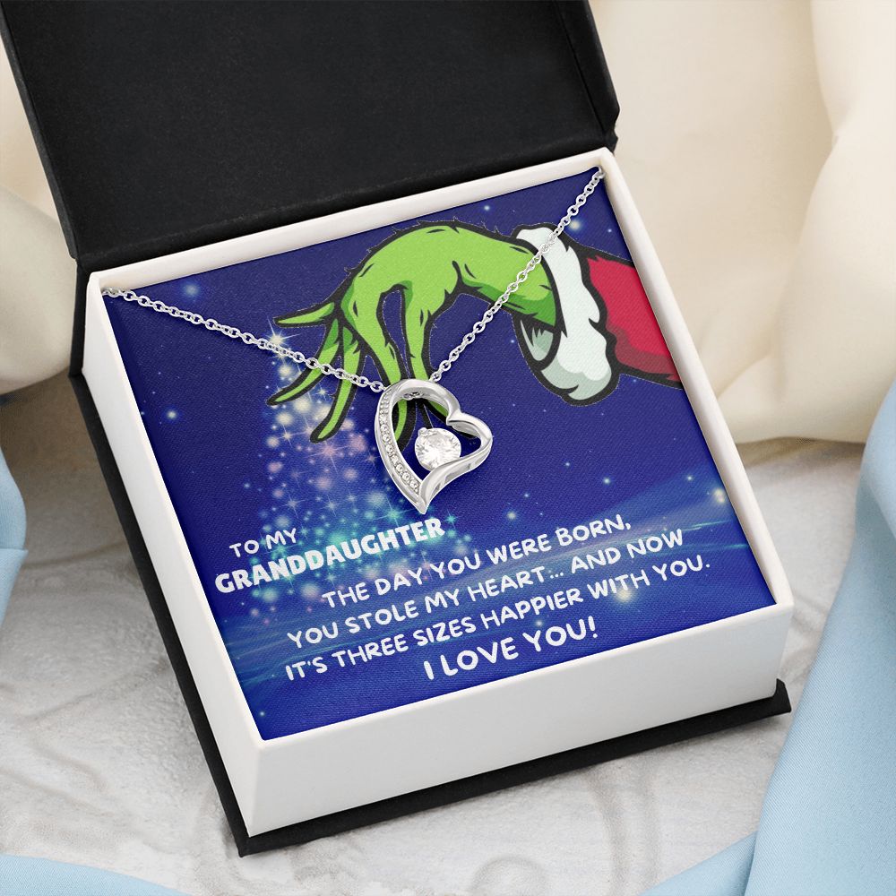 TO MY GRANDDAUGHTER FOREVER LOVE NECKLACE GIFT SET - GRINCH