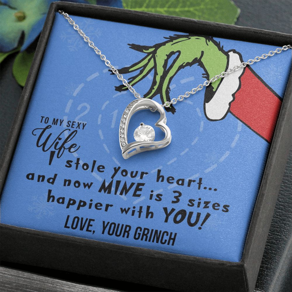 TO MY SEXY WIFE FOREVER LOVE NECKLACE GIFT SET - GRINCH