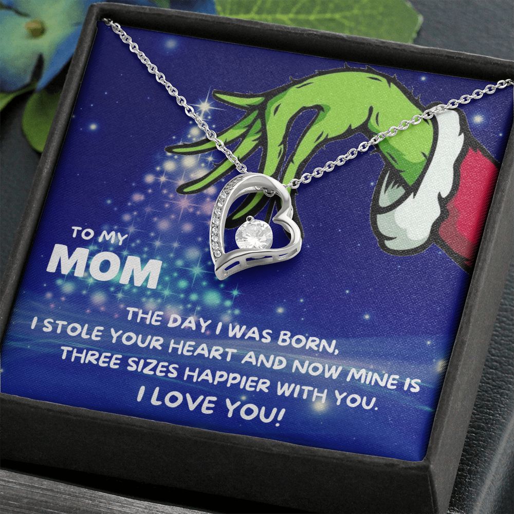TO MY MOM FOREVER LOVE NECKLACE GIFT SET - GRINCH
