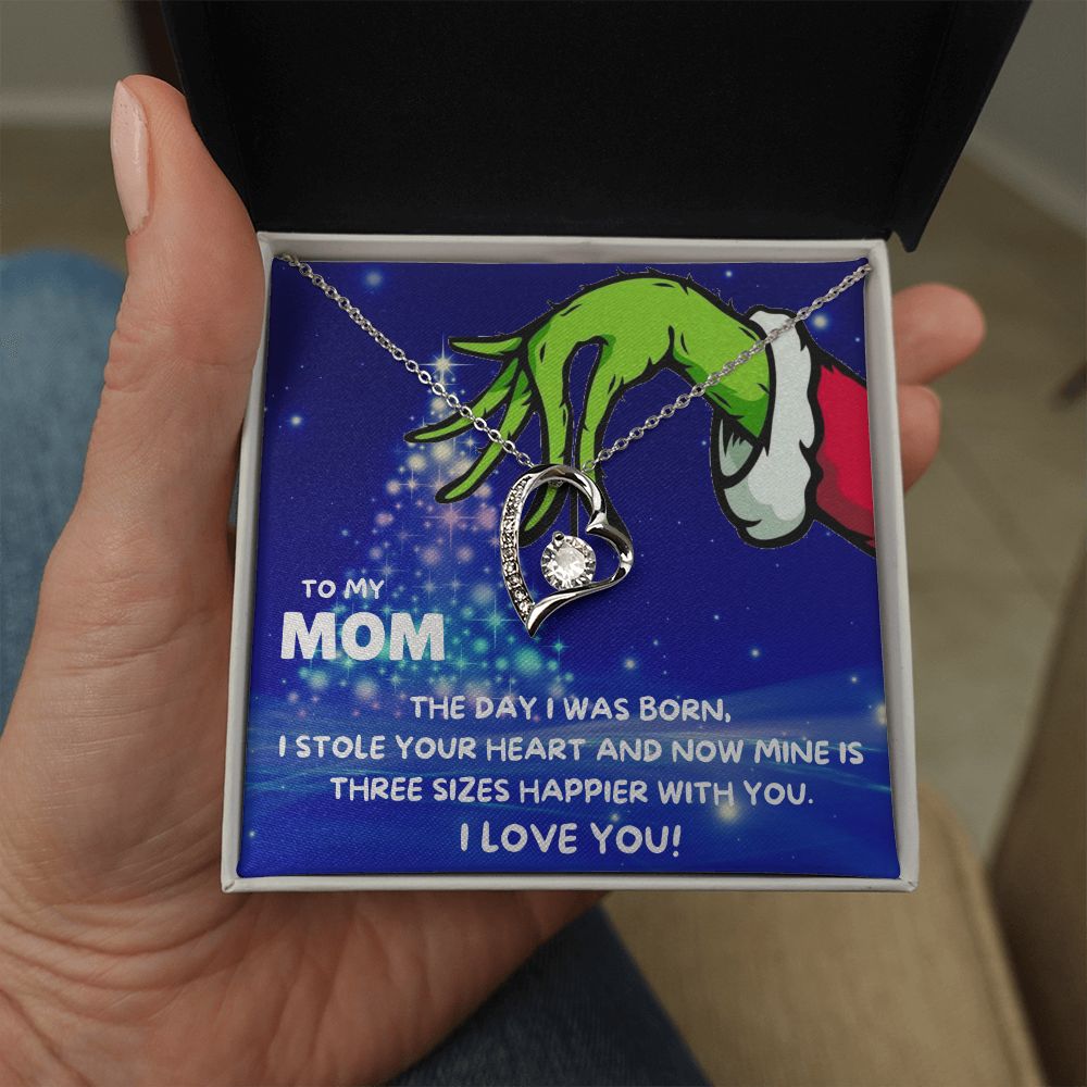 TO MY MOM FOREVER LOVE NECKLACE GIFT SET - GRINCH