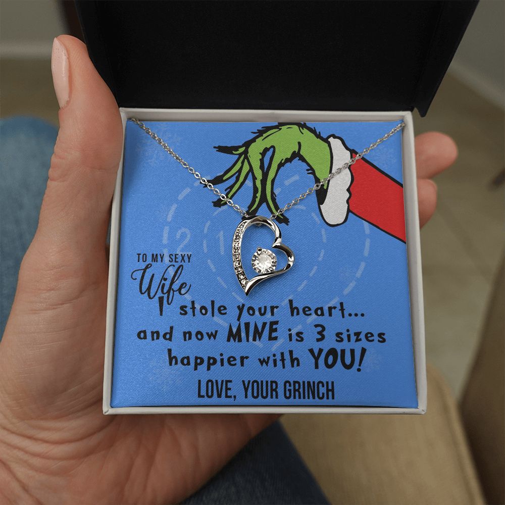 TO MY SEXY WIFE FOREVER LOVE NECKLACE GIFT SET - GRINCH