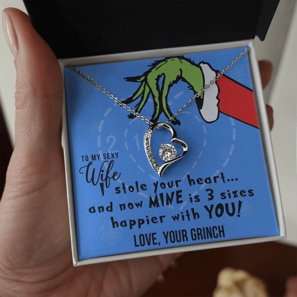 TO MY SEXY WIFE FOREVER LOVE NECKLACE GIFT SET - GRINCH