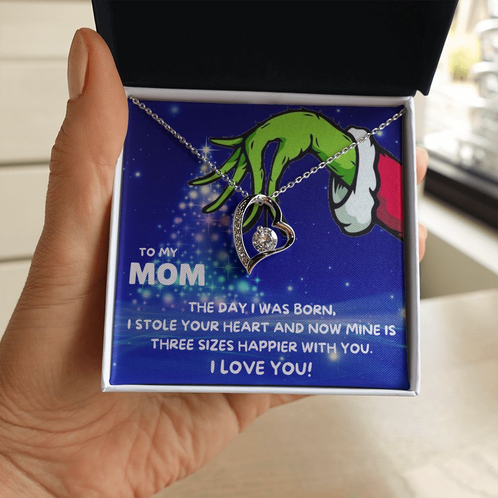 TO MY MOM FOREVER LOVE NECKLACE GIFT SET - GRINCH