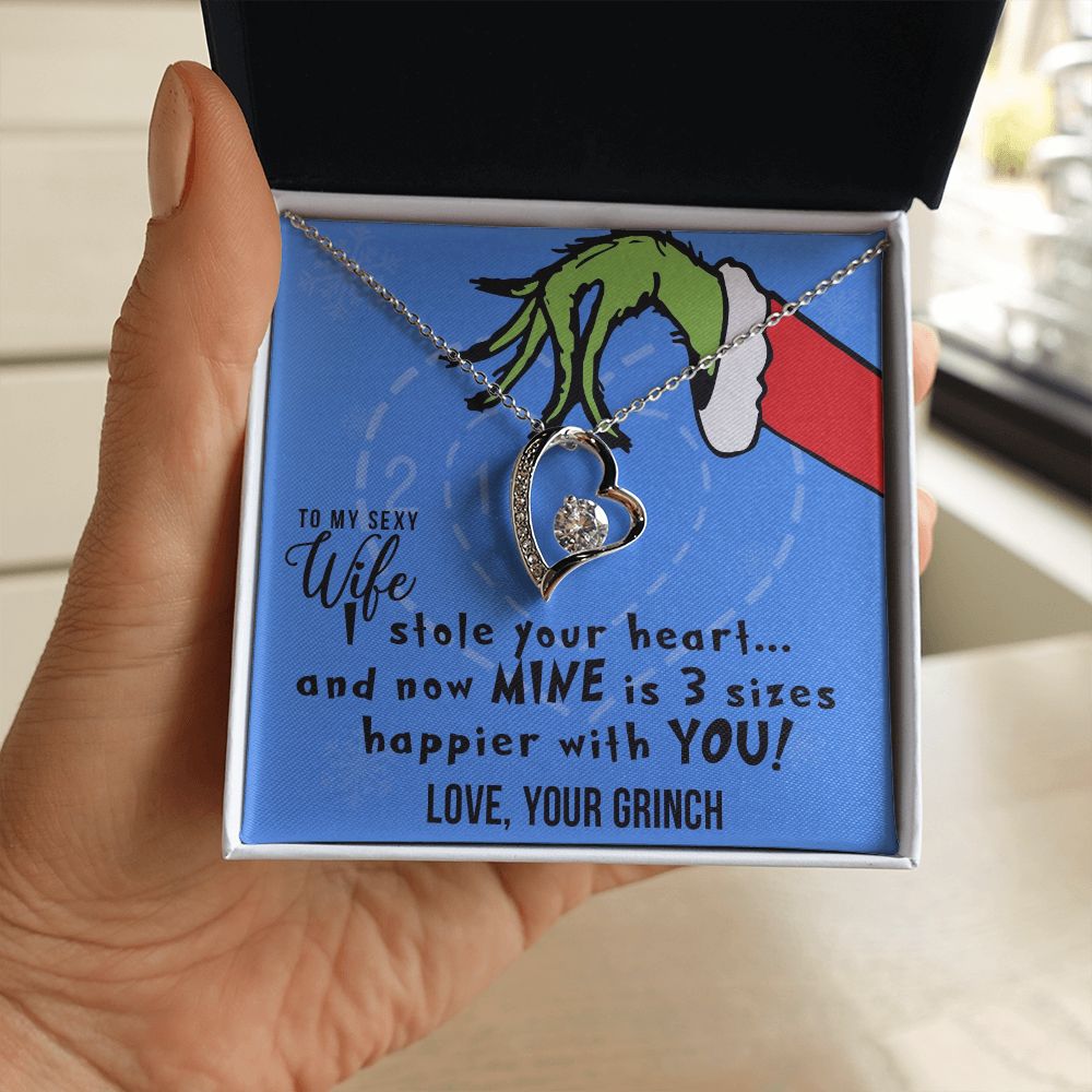 TO MY SEXY WIFE FOREVER LOVE NECKLACE GIFT SET - GRINCH