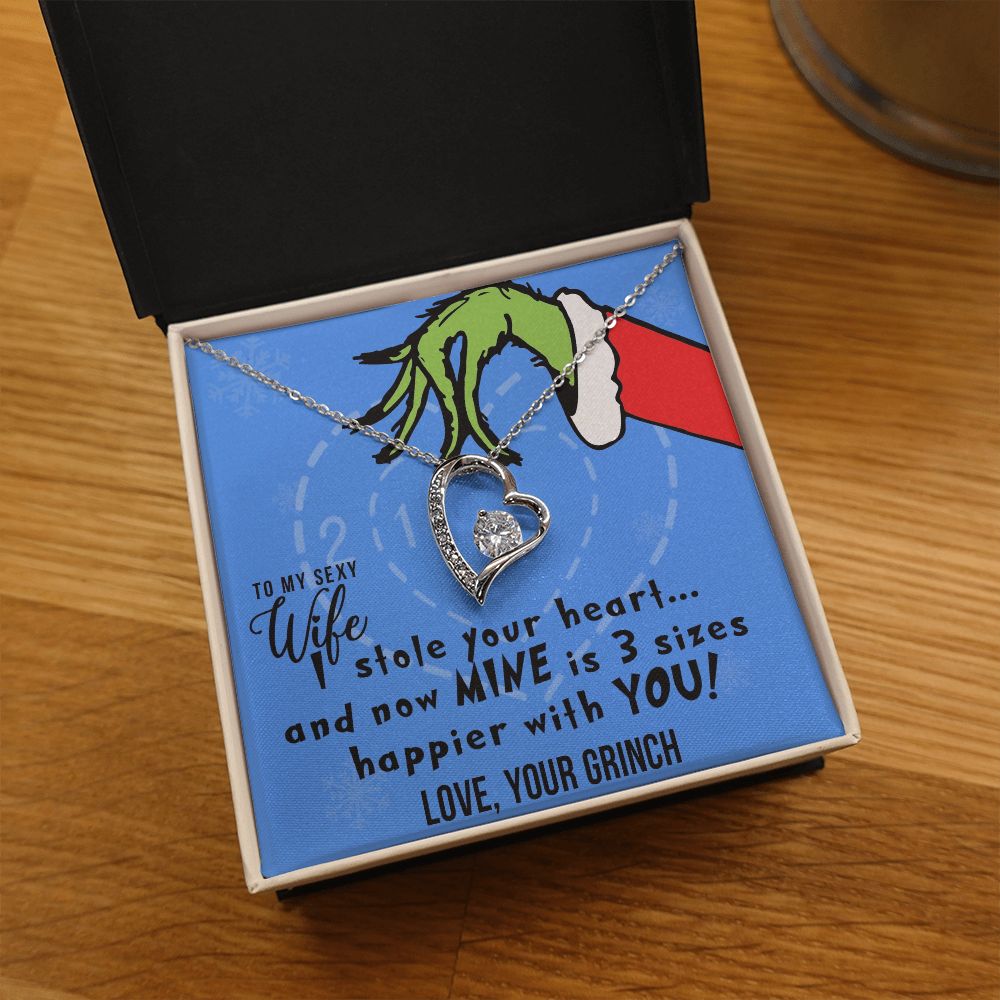 TO MY SEXY WIFE FOREVER LOVE NECKLACE GIFT SET - GRINCH