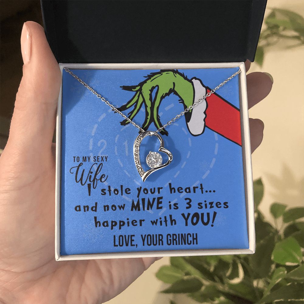 TO MY SEXY WIFE FOREVER LOVE NECKLACE GIFT SET - GRINCH
