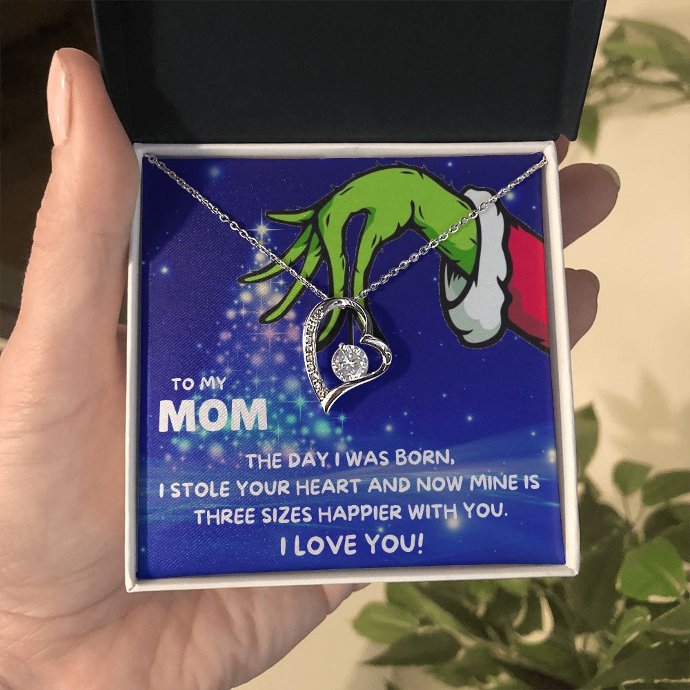 TO MY MOM FOREVER LOVE NECKLACE GIFT SET - GRINCH
