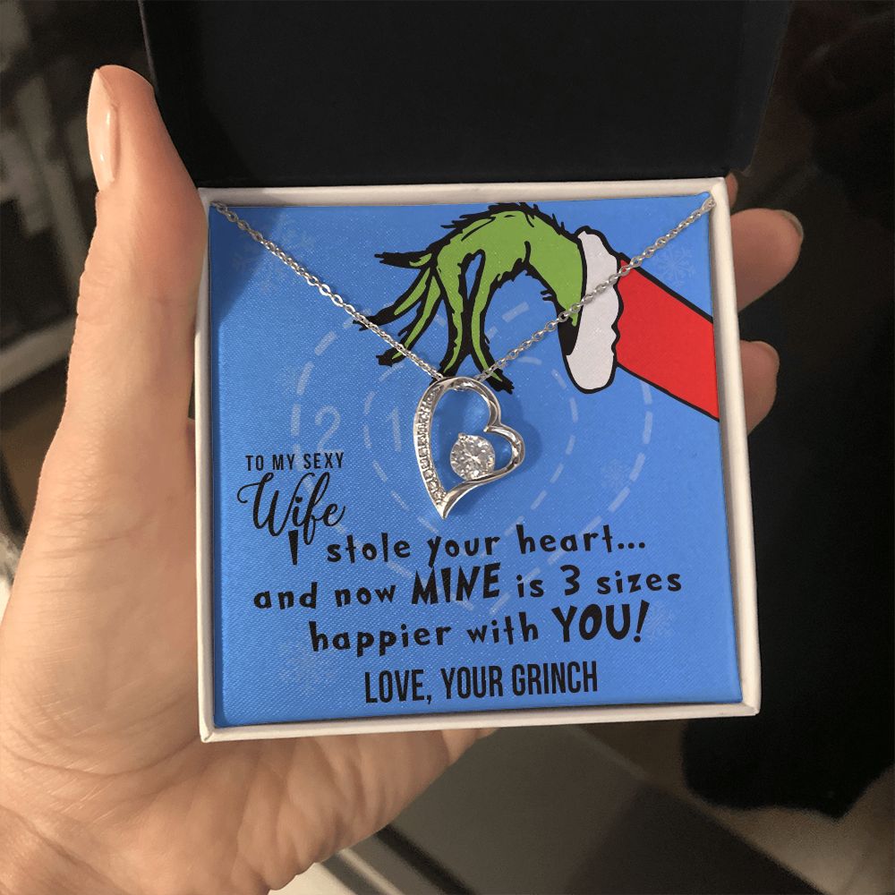 TO MY SEXY WIFE FOREVER LOVE NECKLACE GIFT SET - GRINCH