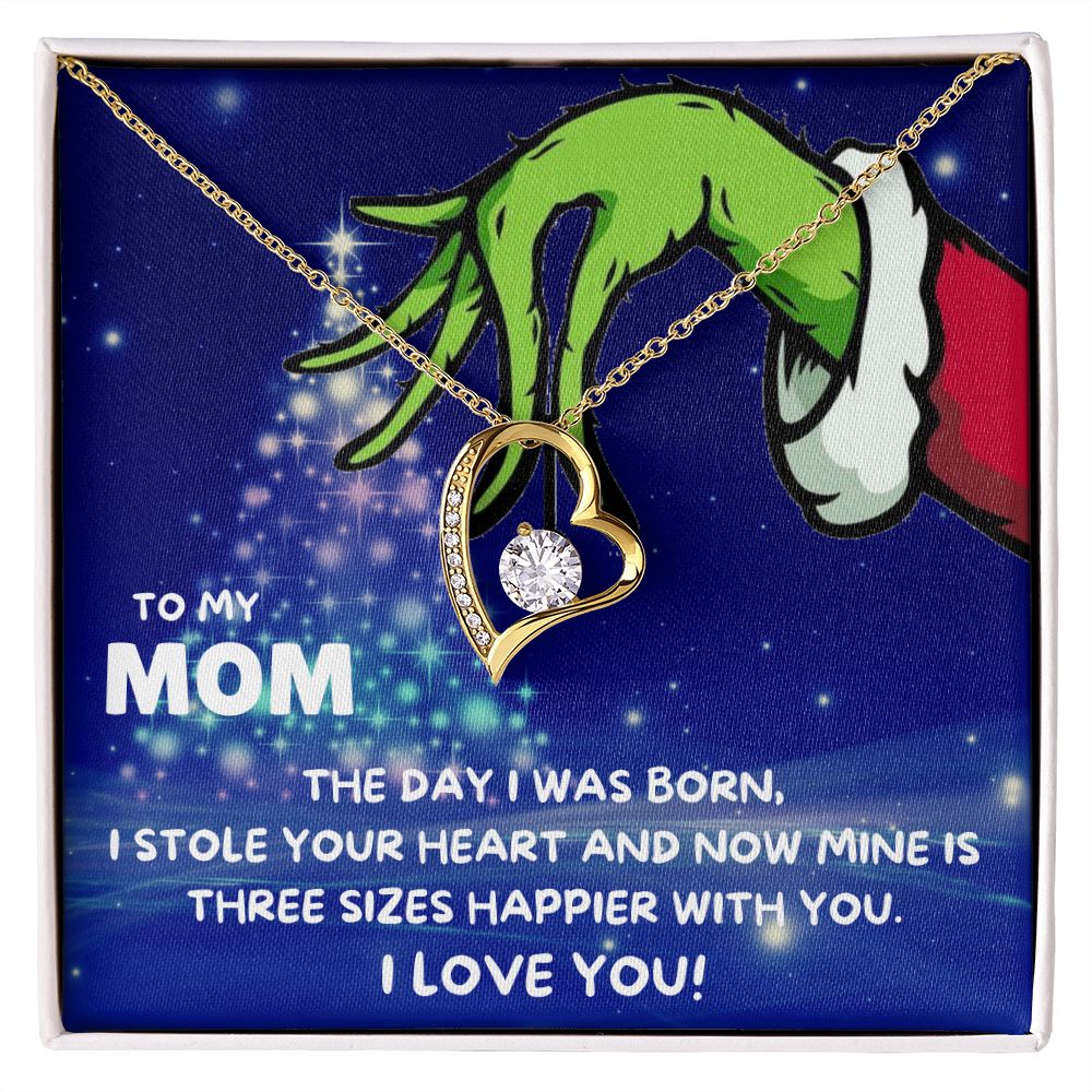 TO MY MOM FOREVER LOVE NECKLACE GIFT SET - GRINCH