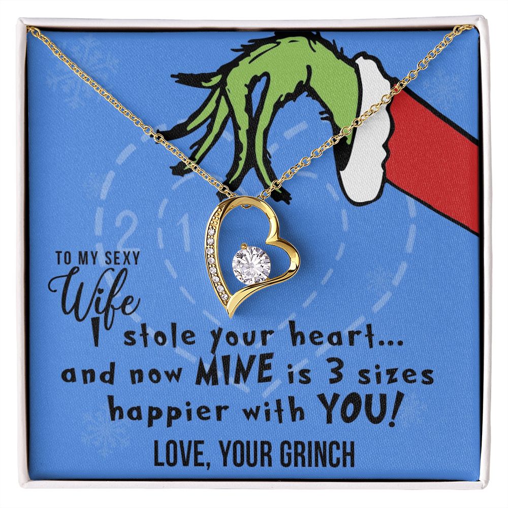 TO MY SEXY WIFE FOREVER LOVE NECKLACE GIFT SET - GRINCH